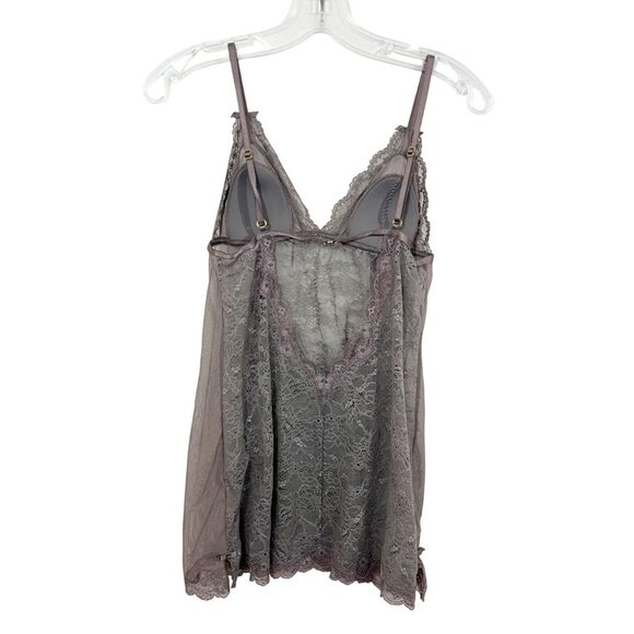 Victoria's Secret Gray Lace Teddy Dress Mini Lingerie - Size Medium - Picture 2 of 8